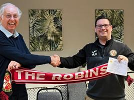 Alex poole and President Peter Davidson